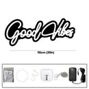 Axyaa Good Vibes Only Neon Light Sign 55x22CM for Bar KTV Room Bedroom Party