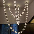 Axyaa Loft Staircase Chandelier with French Pearl Necklace Design