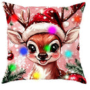 Axyaa Santa Claus Fawn Luminous Pillowcase - Christmas Party & Home Decor Gift