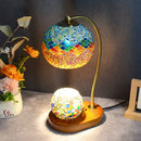 Axyaa Mosaic Glass Table Lamp Night Light Glass Bedside Lamparas Bed Light