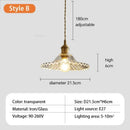 Axyaa Glass Flower Pendant Light - Nordic Retro Design for Various Spaces
