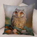 Axyaa Wild Owl Cushion Cover: Decorative Sofa Pillowcase for Home and Children's Room
