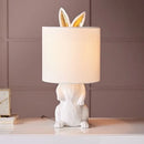 Axyaa Modern Rabbit Shade Table Lamp LED Night Light Fixture Fabric Lampshade