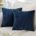 Axyaa Chenille Cushion Cover Velvet Soft Throw Pillow 50x50cm Stitched Edge