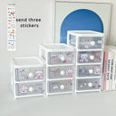Axyaa Acrylic Drawer Organizer Set for Desk Stationery and Hair Accessories