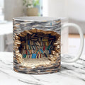 Axyaa Ceramic Library Book Mug Shelf Creative Space Design Coffee Cup Gift