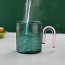 Axyaa Ripple Glass Mug - Colorful Heat-Resistant Milk Tea Coffee Cup
