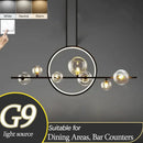 Axyaa Glass Bubble Pendant Light - Nordic Style, Ideal for Dining Rooms, Bars & Cafés