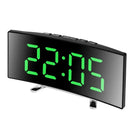 Axyaa LED Curved Screen Alarm Clock with Temperature and Snooze