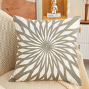 Axyaa Olive Green Yellow Floral Embroidery Pillow Cover 45x45cm Square Home Decoration