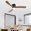 Axyaa 56" LED Ceiling Fan Lights Remote Control Solid Wood Bedroom Living Room