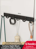 Axyaa Space Aluminum Kitchen Bathroom Hooks Storage Rack - Wall Hanging Household Accessories