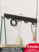 Axyaa Space Aluminum Kitchen Bathroom Hooks Storage Rack - Wall Hanging Household Accessories