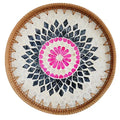 Axyaa Rattan Tray Storage Baskets - Korean Style Shell Decor Crafts for Home