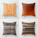 Axyaa Wood Texture Marble Pillowcases - Geometric Cushions Case for Home Decor