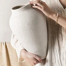 Axyaa Large Ceramic Floor Vase - Farmhouse Rustic Home Decor, 13.6 Inch Tall