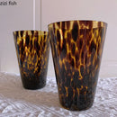 Axya Leopard Print Glass Whisky Cup Stemware Goblet - Restaurant Bar Drinkware