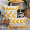 Chenille Tufted Boho Pillow Case with Tassels - Axyaa Brand