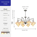Axyaa Vintage Glass Chandeliers Retro Chrome LED Pendant Lights