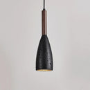Axyaa Walnut Black Stone Modern Pendant Light for Home, Bedroom, Dining Room