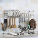 Axyaa Stainless Steel Plate Rack Holder Kitchen Organizer Dish Shelf
