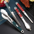Axyaa Stainless Steel BBQ Tongs Buffet Clip for Non-Stick Grilling