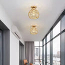 Axyaa Nordic Crystal Aisle Chandelier - Stylish Small Ceiling Light for Corridor and Balcony