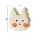 Axyaa Baby Rabbit Plate: Cute Cartoon Animal Children's Plate for Home