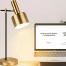 Axyaa Nordic Modern Black Iron Table Lamp with Gold Lampshade E27 Socket
