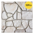Axyaa 3D Faux Stone Wall Panels, Self-adhesive Tile Stickers for Living Room, TV Background