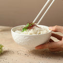 Axyaa Pure White Ceramic Bowl Set for High-End Dining Experience