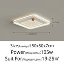 Axyaa Round Square Black White LED Ceiling Light Chandelier