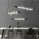 Axyaa Modern Minimalist LED Glass Pendant Lamp for Living Room, Restaurant, and Coffee Shop