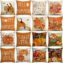 Axyaa Pumpkin Squirrel Print Thanksgiving Pillow Cover 45x45cm Holiday Decor