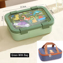 Axyaa Cartoon Plastic Lunch Box & Soup Bowl Set