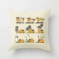 Axyaa Yoga Panda & Avocado Cartoon Animal Throw Pillow Bundle