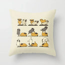 Axyaa Yoga Panda & Avocado Cartoon Animal Throw Pillow Bundle