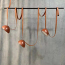 Axyaa Leather Pendant Light: Modern Villa Chandelier for Home, Office, and Shop