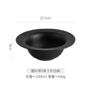 Axyaa Ceramic Straw Hat Bowl Set for Hot Salad, Ramen, and Noodles