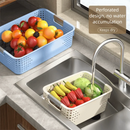 Axyaa Plastic Desktop Storage Basket Stackable Rack Hollow-out Design Multi-purpose Bin