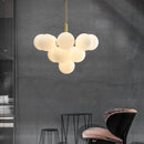 Axyaa Modern Glass Chandelier Luxury French Pendant Light for Home Decor