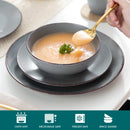 Axyaa MODA Grey Stoneware Dinner Set - 48 Piece Tableware Collection