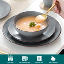 Axyaa MODA Stoneware Dinner Set - 48-Piece Grey Tableware in VANCASSO Design
