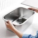Axyaa 10L Stainless Steel Kitchen Sink Bowl for Multipurpose Dishwashing
