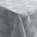 Axyaa Jacquard Leaf Flower Polyester Tablecloth Grey