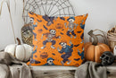 Axyaa Halloween Skeleton Dancers Pillow Cover for Sofa, Bedroom, Car