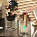 Axyaa Dustproof Makeup Brush Holder with Lid: Vanity Cosmetics Organizer
