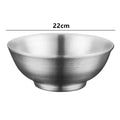 Axyaa Double-layer Insulated Stainless Steel Rice Bowl Multi-size Noodle Bowl