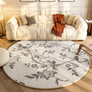 Axyaa French Retro Luxury Soft Round Carpet for Living Room Bedroom Décor