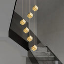 Axyaa Modern Crystal Chandeliers for Hallway, Staircase, Indoor Lighting Fixtures